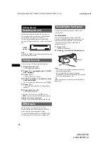 Предварительный просмотр 4 страницы Sony CDX-SW330 - Fm/am Compact Disc Player Operating Instructions Manual