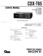 Sony CDX-T65 Service Manual preview