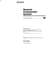 Sony CDX-T68PKG - Cdxt68x & Rmx69rf Operating Instructions Manual preview