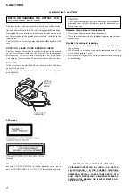 Предварительный просмотр 2 страницы Sony CDX-T70MX - Mp3 6 Disc Service Manual