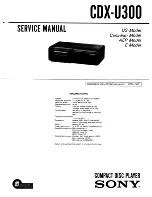 Sony CDX-U300 Service Manual preview