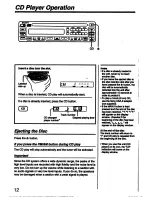 Предварительный просмотр 12 страницы Sony CDX-U6260 Operating Instructions Manual