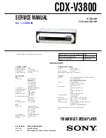 Предварительный просмотр 1 страницы Sony CDX-V3800 Service Manual