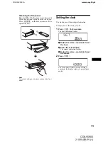 Предварительный просмотр 11 страницы Sony cdx-v5800 Operating Instructions Manual