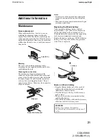 Предварительный просмотр 21 страницы Sony cdx-v5800 Operating Instructions Manual