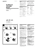 Предварительный просмотр 1 страницы Sony CDX-V58MP Operating Instructions