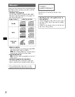 Предварительный просмотр 2 страницы Sony CDX-V6800 Operating Instructions Manual