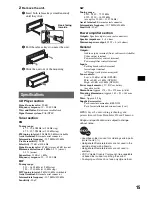 Предварительный просмотр 15 страницы Sony CDX-V6800 Operating Instructions Manual