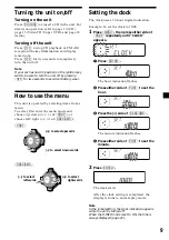 Предварительный просмотр 9 страницы Sony CDX-V7800X Operating Instructions Manual