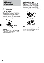 Предварительный просмотр 24 страницы Sony CDX-V7800X Operating Instructions Manual