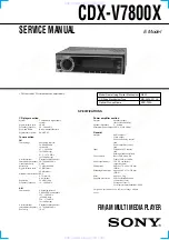 Sony CDX-V7800X Service Manual предпросмотр