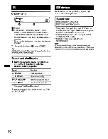 Preview for 10 page of Sony CDXGT430U - CD Receiver Head Unit Operating Instructions Manual