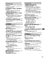 Preview for 17 page of Sony CDXGT430U - CD Receiver Head Unit Operating Instructions Manual