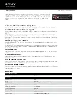 Preview for 1 page of Sony CDXGT430U - CD Receiver Head Unit Specifications