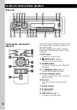 Предварительный просмотр 8 страницы Sony CDXGT530UI - CD Receiver MP3/WMA/AAC Player Operating Instructions Manual