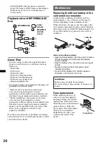 Предварительный просмотр 20 страницы Sony CDXGT530UI - CD Receiver MP3/WMA/AAC Player Operating Instructions Manual