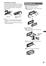 Предварительный просмотр 21 страницы Sony CDXGT530UI - CD Receiver MP3/WMA/AAC Player Operating Instructions Manual