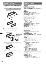 Предварительный просмотр 48 страницы Sony CDXGT530UI - CD Receiver MP3/WMA/AAC Player Operating Instructions Manual