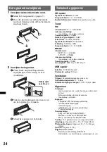 Предварительный просмотр 126 страницы Sony CDXGT530UI - CD Receiver MP3/WMA/AAC Player Operating Instructions Manual