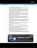 Предварительный просмотр 1 страницы Sony CDXGT530UI - CD Receiver MP3/WMA/AAC Player Specifications