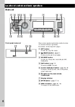 Предварительный просмотр 8 страницы Sony CDXGT640UI - MP3/WMA/AAC Player CD Receiver Operating Instructions Manual