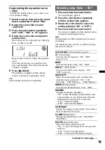 Предварительный просмотр 19 страницы Sony CDXGT640UI - MP3/WMA/AAC Player CD Receiver Operating Instructions Manual