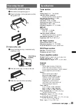 Предварительный просмотр 23 страницы Sony CDXGT640UI - MP3/WMA/AAC Player CD Receiver Operating Instructions Manual