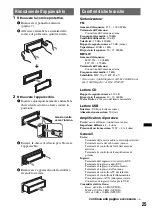 Предварительный просмотр 107 страницы Sony CDXGT640UI - MP3/WMA/AAC Player CD Receiver Operating Instructions Manual