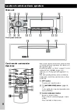 Предварительный просмотр 8 страницы Sony CDXGT820IP - Xplod GT Series Head Unit Operating Instructions Manual