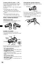 Предварительный просмотр 18 страницы Sony CDXGT820IP - Xplod GT Series Head Unit Operating Instructions Manual