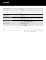 Предварительный просмотр 3 страницы Sony CDXM50IP - Marine CD Receiver Slot Specifications