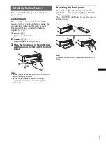 Предварительный просмотр 7 страницы Sony CDXM60UI - Marine CD Receiver MP3/WMA/AAC Player Operating Instructions Manual