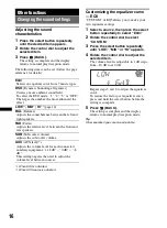 Предварительный просмотр 16 страницы Sony CDXM60UI - Marine CD Receiver MP3/WMA/AAC Player Operating Instructions Manual