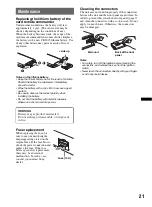 Предварительный просмотр 21 страницы Sony CDXM60UI - Marine CD Receiver MP3/WMA/AAC Player Operating Instructions Manual