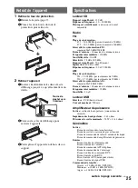 Предварительный просмотр 49 страницы Sony CDXM60UI - Marine CD Receiver MP3/WMA/AAC Player Operating Instructions Manual