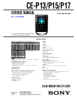 Preview for 1 page of Sony CE-P13 Service Manual