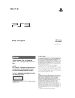 Sony CECH-4301A PS3 Safety And Support preview