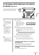 Preview for 29 page of Sony CF-SW1000T Operating Instructions Manual