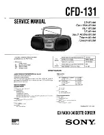 Preview for 1 page of Sony CFD-131 Service Manual