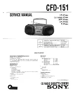 Sony CFD-151 Service Manual preview