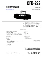 Sony CFD-222 Service Manual preview