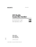 Sony CFD-222L Operating Instructions Manual preview