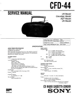 Sony CFD-44 Service Manual предпросмотр