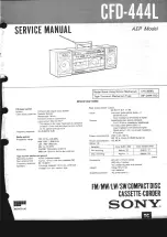 Sony CFD-444L Service Manual предпросмотр