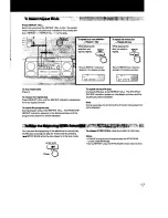 Предварительный просмотр 17 страницы Sony CFD-470 - Boombox With Cd Operating Instructions Manual