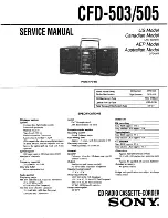 Sony CFD-503 Service Manual preview