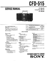 Preview for 1 page of Sony CFD-515 Service Manual