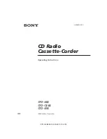 Предварительный просмотр 1 страницы Sony CFD-646 Operating Instructions Manual