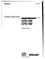 Preview for 1 page of Sony CFD-758 Operating Instructions Manual