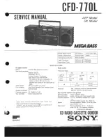 Sony CFD-770L Service Manual предпросмотр